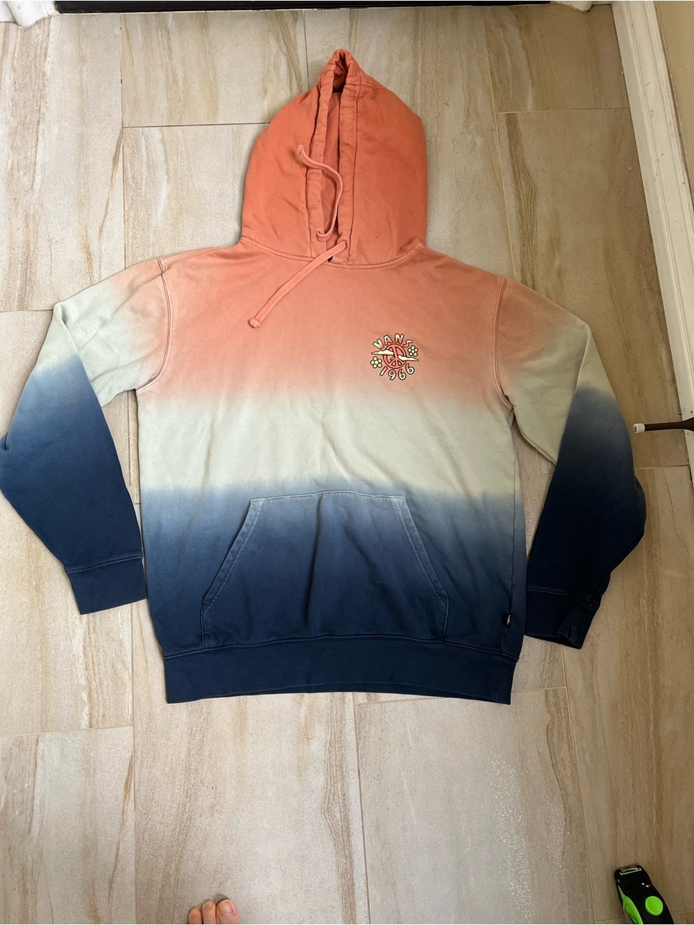Vans Men's Gradient Pullover Hoodie - Coral, Cream & Navy